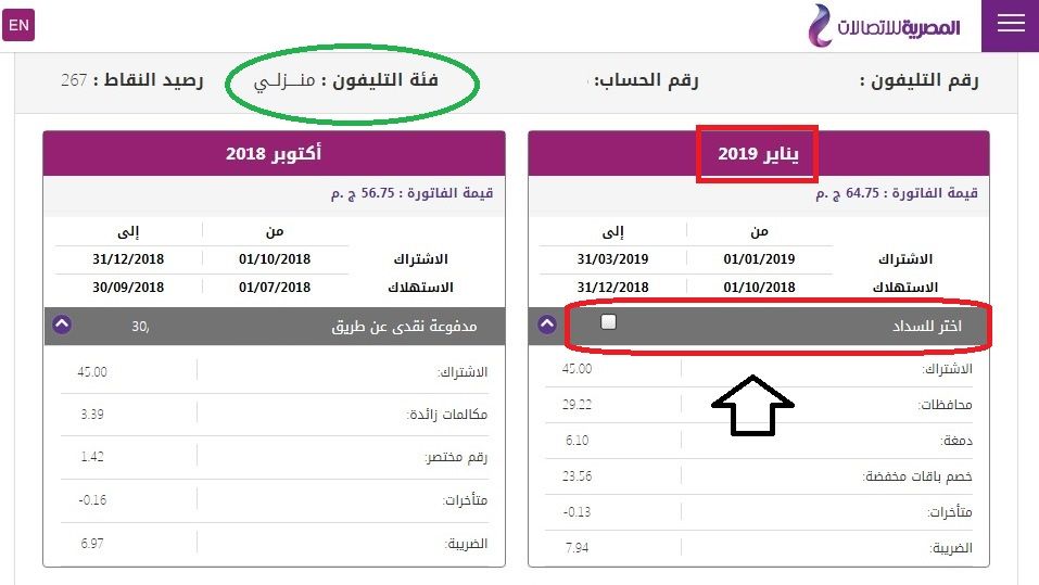 فاتورة التليفون الأرضي 2019.. رابط الاستعلام عن فواتير التليفون شرح بالصور