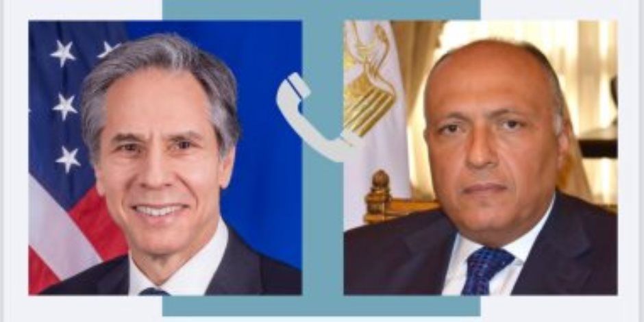 شكري يستعرض مع نظيره الأمريكي جهود مصر فى إغاثة الليبيين بالمناطق المنكوبة