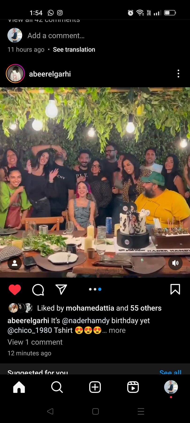 نجوم الفن يحتفلون بعيد ميلاد شيكو ونادر حمدى