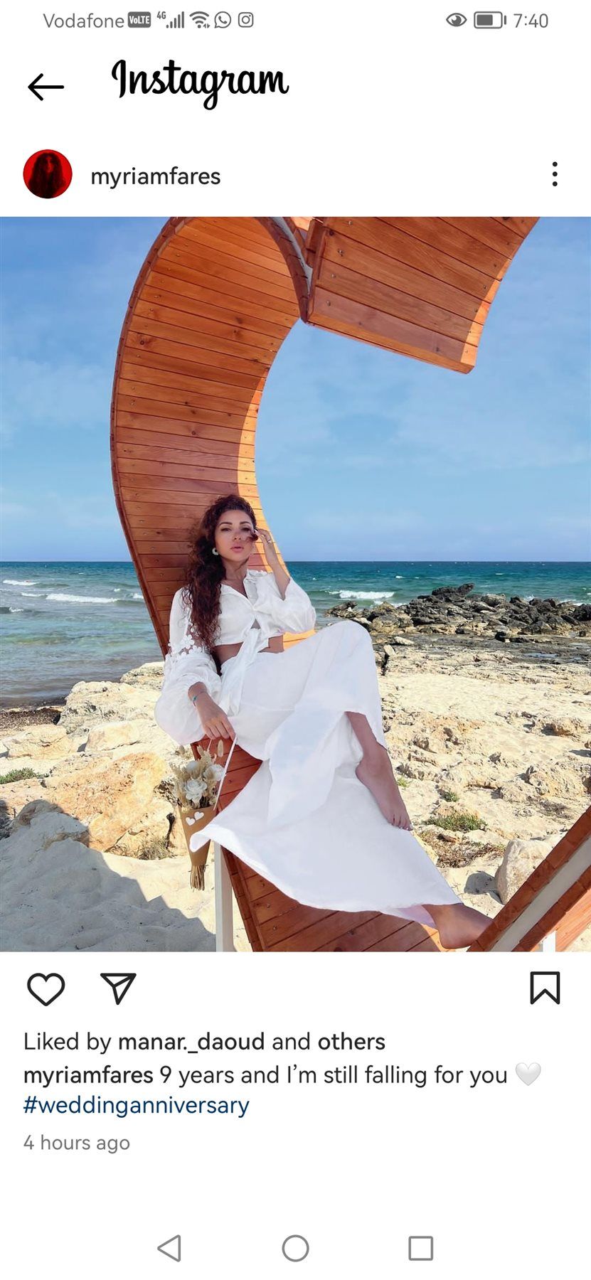 بالأبيض.. ميريام فارس تخطف أنظار متابعيها