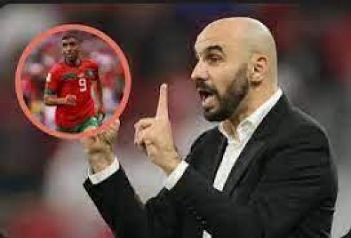 اسرار صادمه عن وجود خلاف بين مدرب الأسود الاطلس وليد الركراكي وعبد الرزاق حمد الله