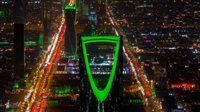 أبراج الرياض تزدان باللون الأخضر احتفاءً باليوم الوطني الـ 93