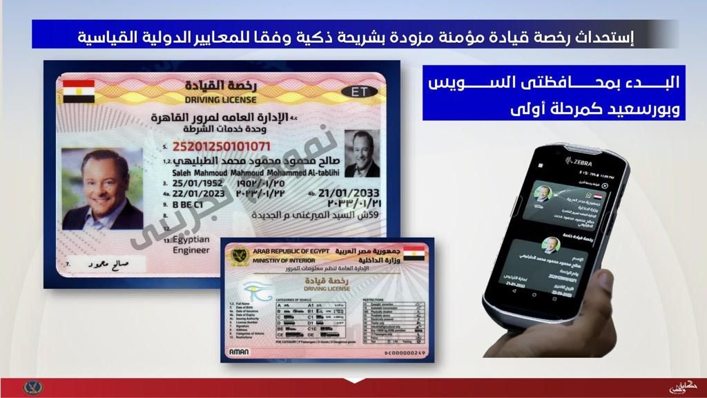 لأول مرة رخصة مرور مؤمنة بشريحة ذكية وفقا للمعايير الدولية