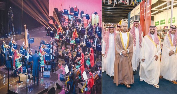 ذي يزن بن هيثم يزور معرض الرياض الدولي للكتاب ويشهد حفل الأوركسترا السيمفونية السلطانية العمانية