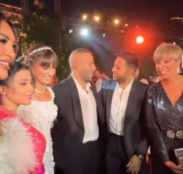 شاهد.. صور وفيديوهات جديدة من حفل زفاف تامر عاشور ونانسى نور