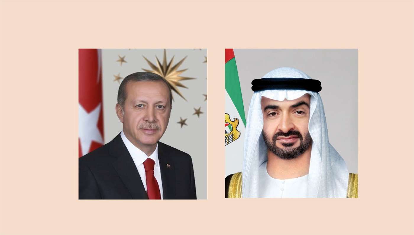 رئيس الدولة والرئيس التركي يبحثان هاتفياً تطورات الأوضاع في المنطقة وجهود وقف التصعيد لحماية المدنيين