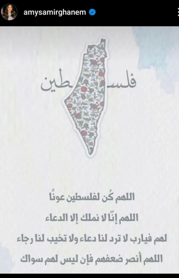 نجوم ساندوا القضية الفلسطينية أبرزهم إيمي سمير غانم