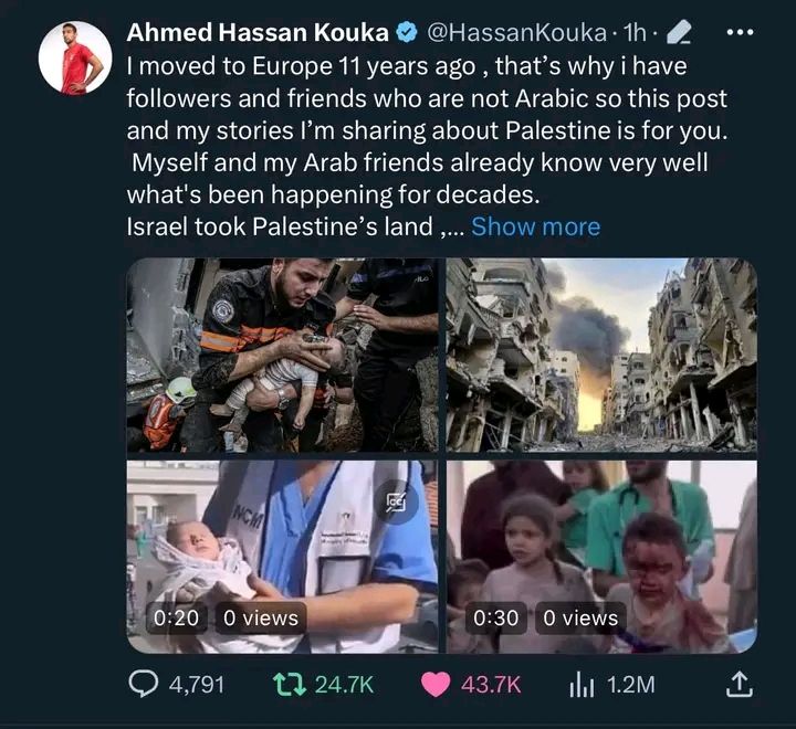 عاجل | محمد مجدي أفشة يهاجم جيش الاحتلال الاسرائيلي ويعلق "كيان قائم على التدليس و تزيف التاريخ"