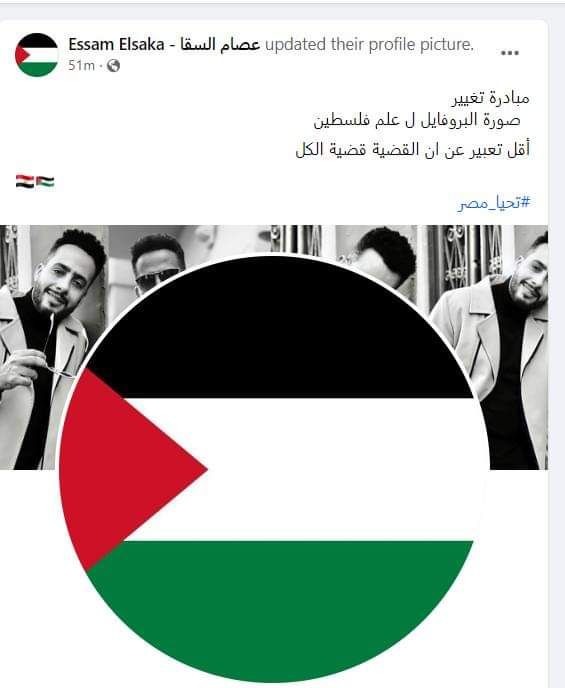 دعمًا لـ القضية الفلسطينية.. النجوم يغيرون الصورة الشخصية لعلم فلسطين