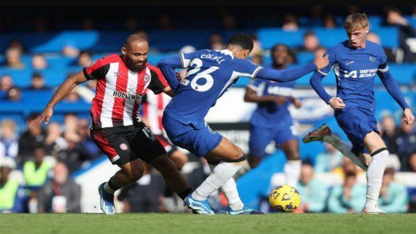 إنتهاء الشوط الأول من مباراة تشيلسي وبرينتفورد بالتعادل السلبي