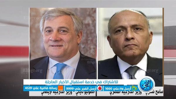 وزيرا خارجية مصر وإيطاليا يبحثان مستجدات التصعيد العسكري في قطاع غزة (فلسطين الآن تويتر)