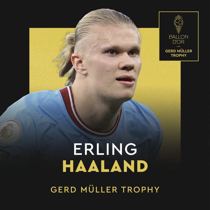 الكرة الذهبية 2023.. هالاند يحصد جائزة جيرد مولر كأفضل هداف بالعالم