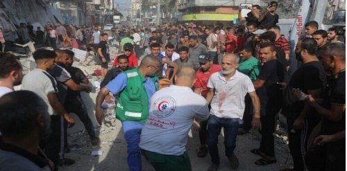 جيش الاحتلال الإسرائيلي يقصف مستشفى تركيا في غزة