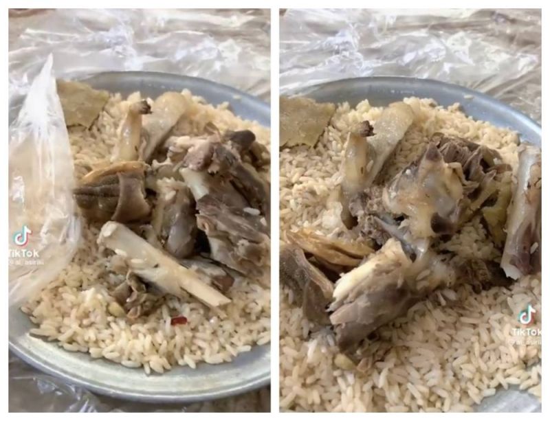 سعودي يوثق مقطع فيديو صادم لوجبة "كبسة لحم" طلبها من أحد المطاعم .. لن تصدق ماذا وجد فيها!
