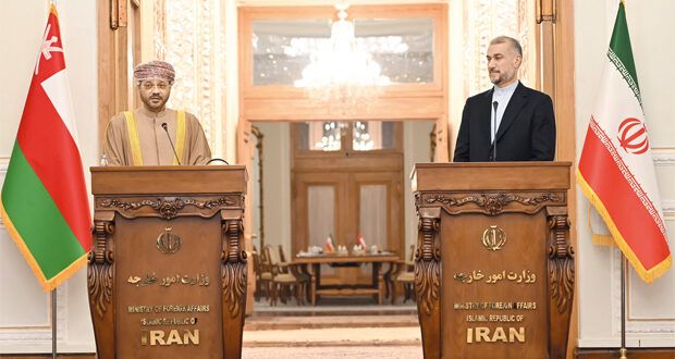 سلطنة عمان وإيران تبحثان الاعتداءات العدوانية الإسرائيلية الغاشمة على غزة