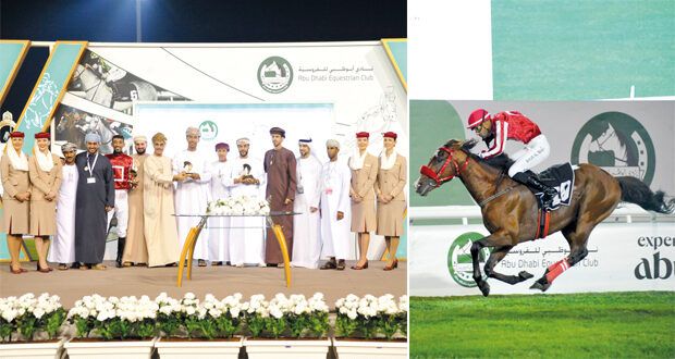 الحصان «إتش إم جلفن» يتوج بالمركز الأول فـي سباقات الخيل بدولة الإمارات
