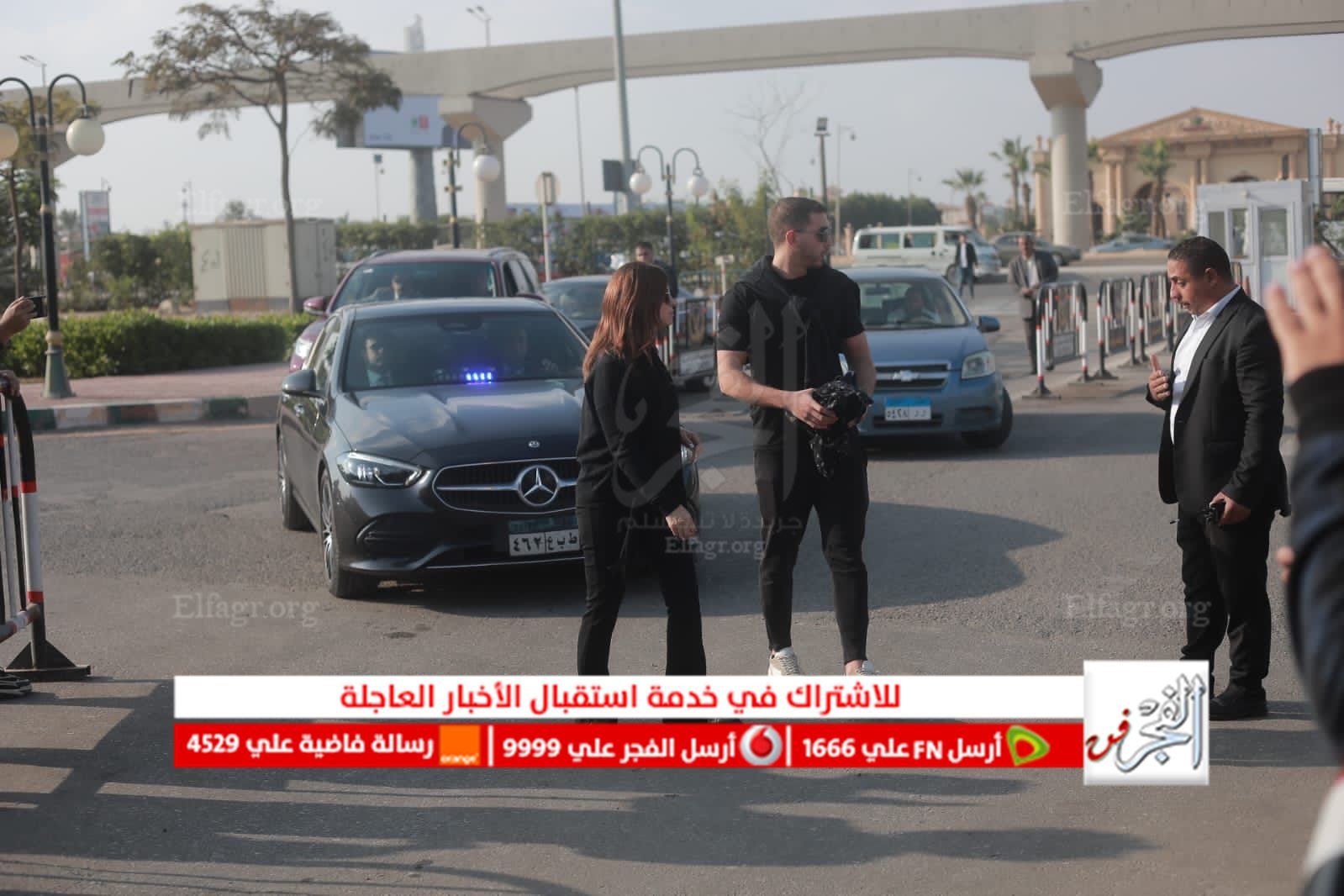 بشرى تشارك في جنازة ناهد فريد شوقي