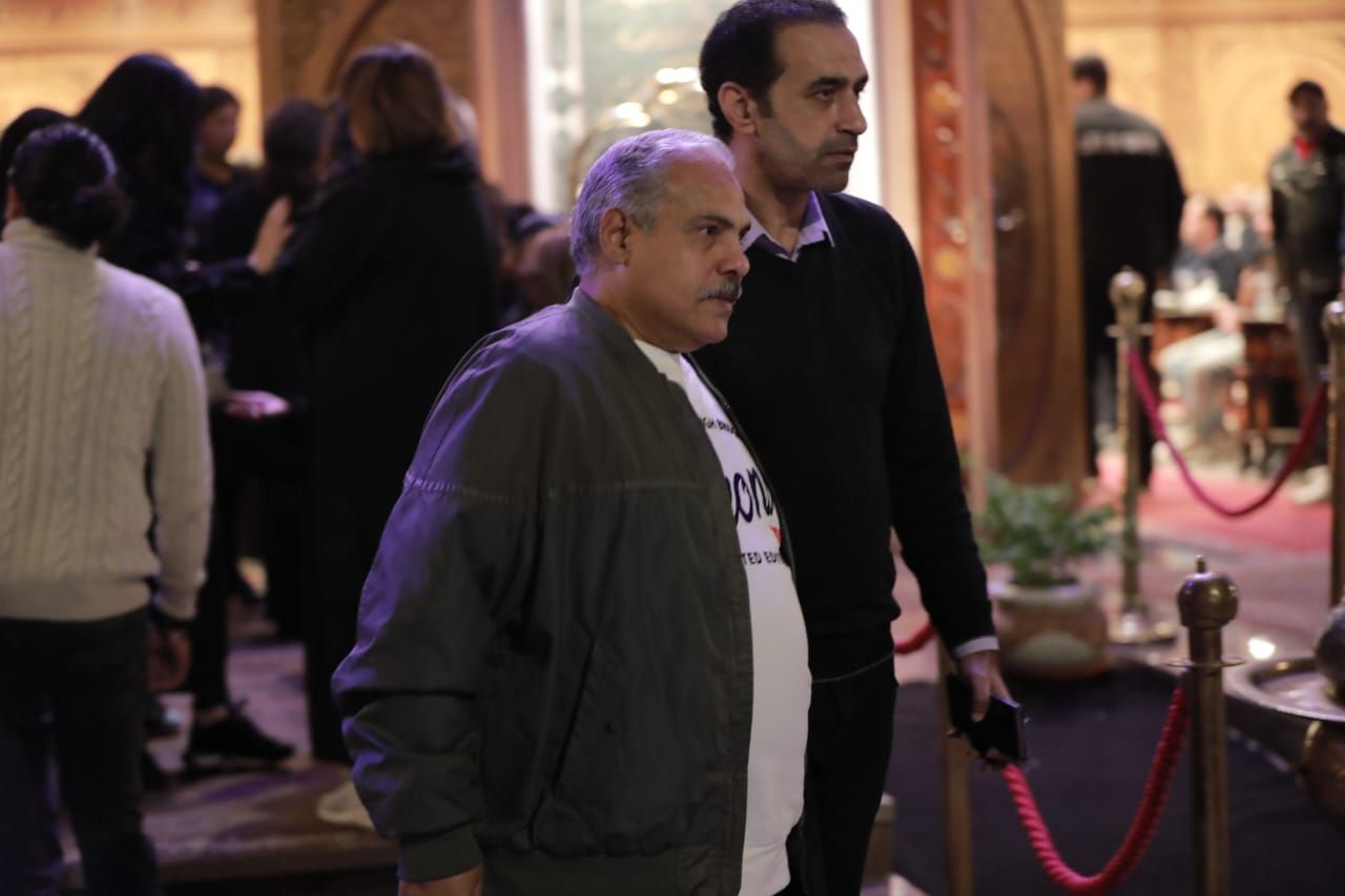 محمد رضوان يؤدي واجب العزاء في الفنان أشرف عبد الغفور