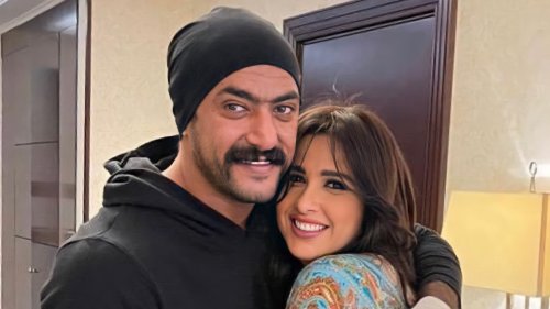 ياسمين عبدالعزيز تغازل زوجها بعيد ميلادها