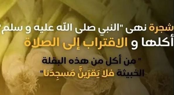 ماهي النبتة التي نهانا النبي عليه الصلاة والسلام من اكلها والاقتراب إلى الصلاة ؟