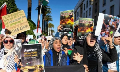 وقفة تضامنية في المغرب دعما لغزة