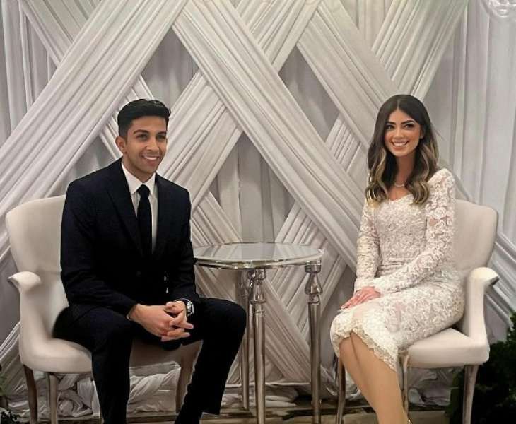 أول تعليق من هشام جمال بعد خطبته ليلى زاهر