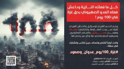 أخبار اليمن : انطلاق حملة تغريدات غزة 100 يوم عدوان وصمود