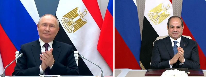 السيسي وبوتين يشهدان بدء صب الخرسانة في وحدة كهرباء بمحطة…