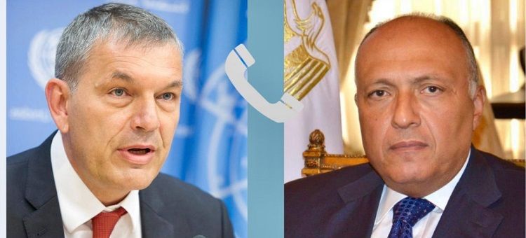 وزير الخارجية يؤكد تضامن مصر الكامل مع وكالة الأونروا