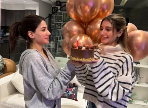 نارين بيوتي تحتفل بعيد ميلاد شقيقتها