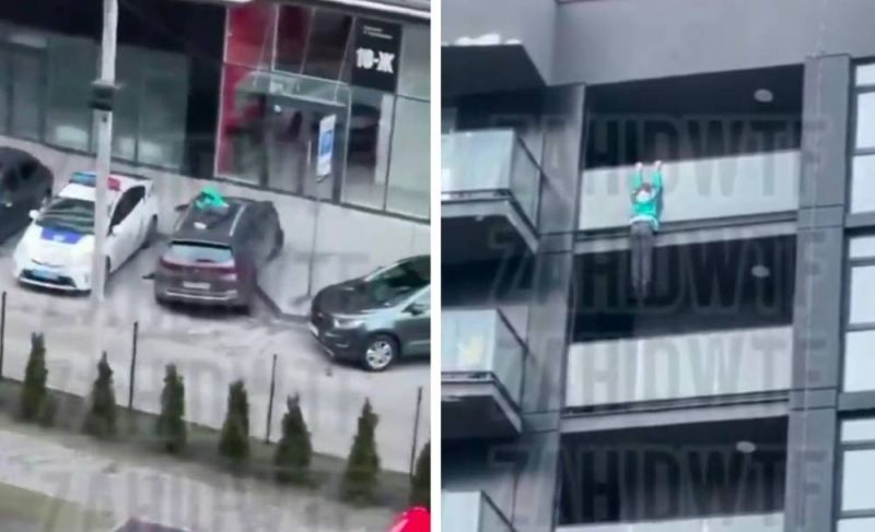 اتفرج شاب يسقط من الطابق الـ15 وما حدث له شيء لا يصدقه العقل؟