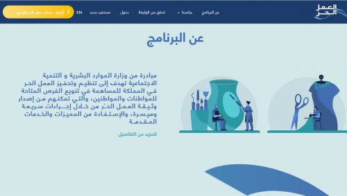 خطوات استخراج وثيقة العمل الحر الكترونيًا في المملكة العربية السعودية