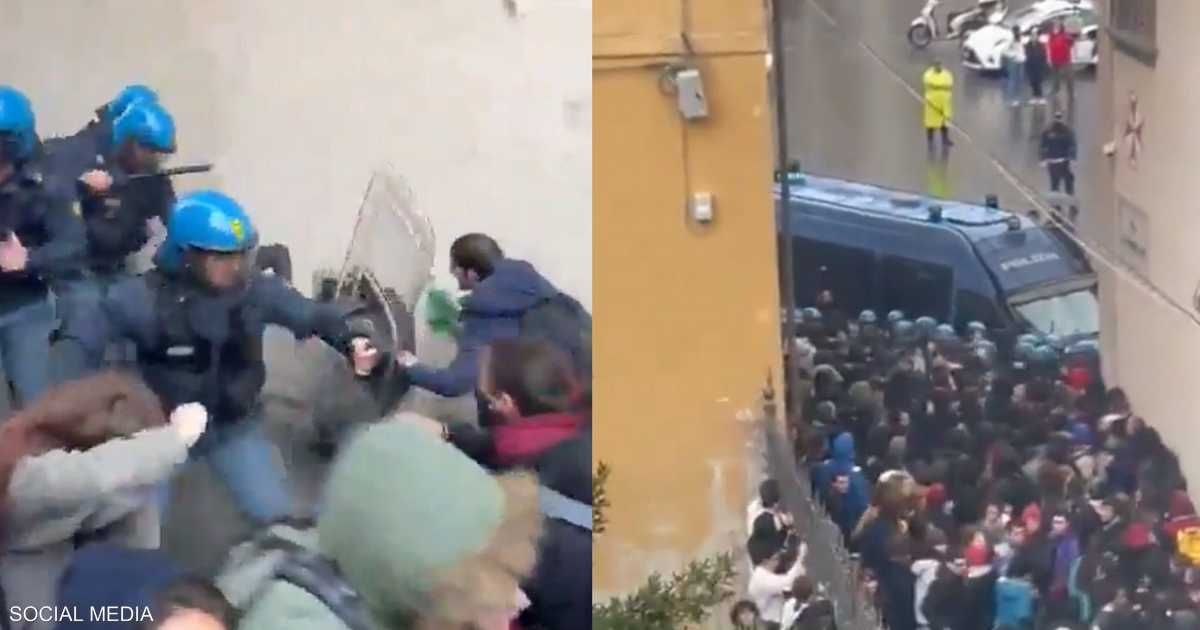 العالم اليوم - فيديو يثير الغضب بإيطاليا.. الشرطة تتصدى لطلاب يؤيدون فلسطين