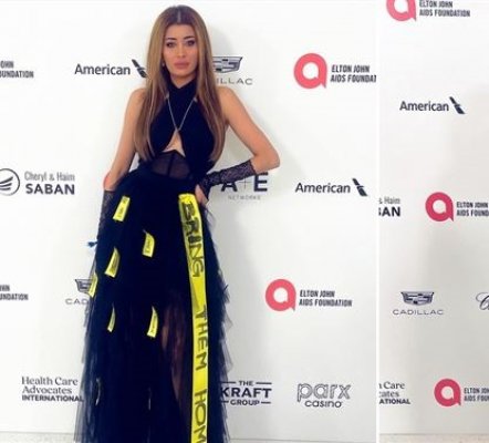 دعما لإسرائيل .. نجمة عراقية ترتدي فستاناً يحمل أسماء أسيرات بغزة