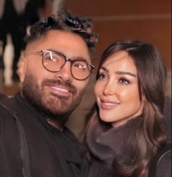 ” تامر حسني وبسمة بوسيل” يحتفلان بنجاح أغنية تتر مسلسل ”نعمة...