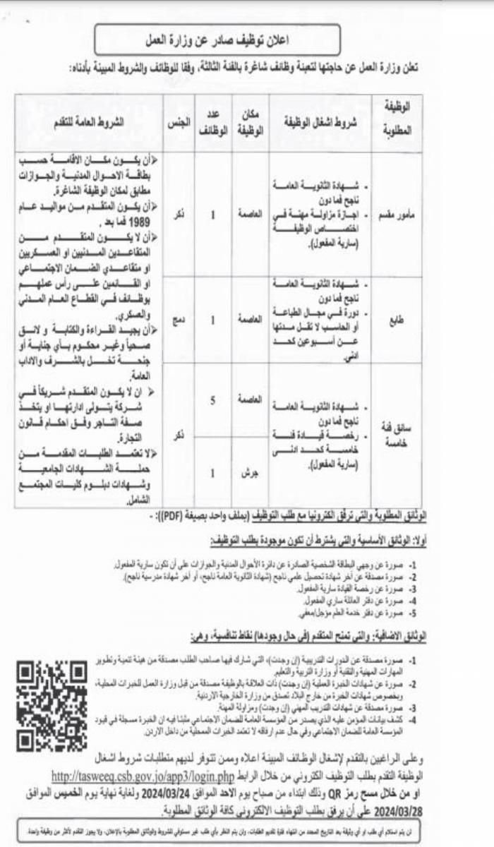 عاجل من المملكة : وظائف شاغرة جديدة بفرص عمل ورواتب مغرية ومدعوون للتعيين في وزارات ومؤسسات حكومية