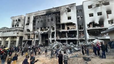 أخبار اليمن : عشرات الجثامين بمجمع الشفاء ومحيطه في غزة