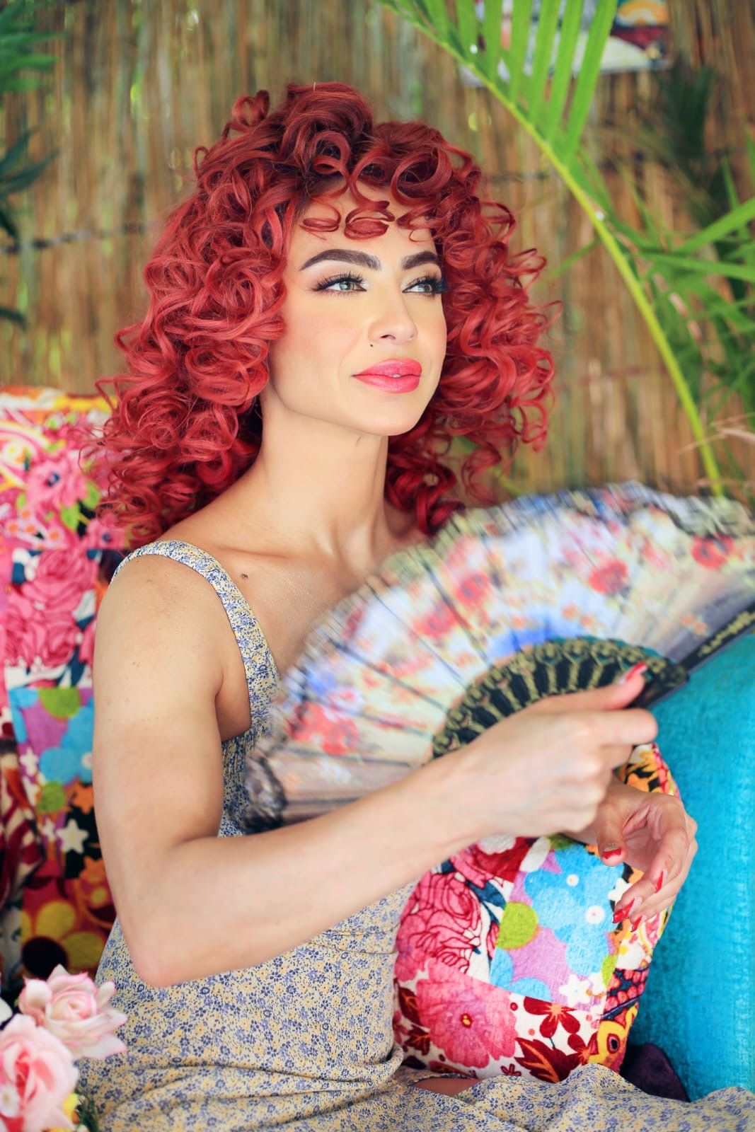 بالصور.. الفنانة اللبنانية دوللي شاهين تنتهي من تصوير كليب "دوللي ست البنات"