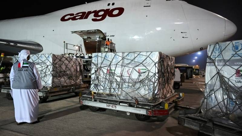 الإمارات : 203 طائرات مساعدة إلى غزة خلال 150 يوماً