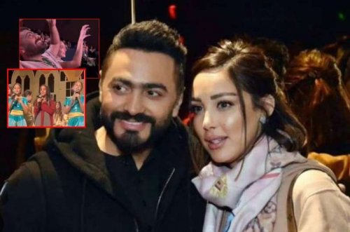 تامر حسني وبسمة بوسيل يحتفلان بتخرج ابنتهما