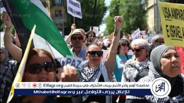 عاجل.. مظاهرات كبيرة في إسبانيا تندد باستمرار الحرب على غزة
