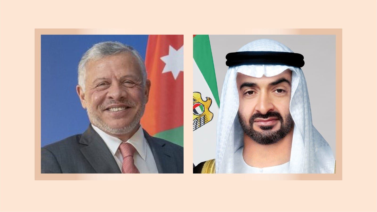 رئيس الدولة يتلقى هاتفياً تعازي ملك الأردن في وفاة هزاع بن سلطان بن زايد