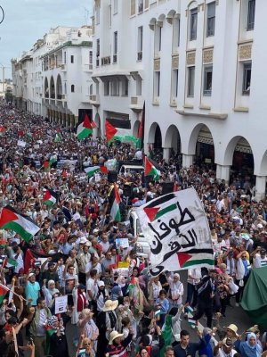 المغرب ينتفض نصرة لفلسطين .. صور وفيديو