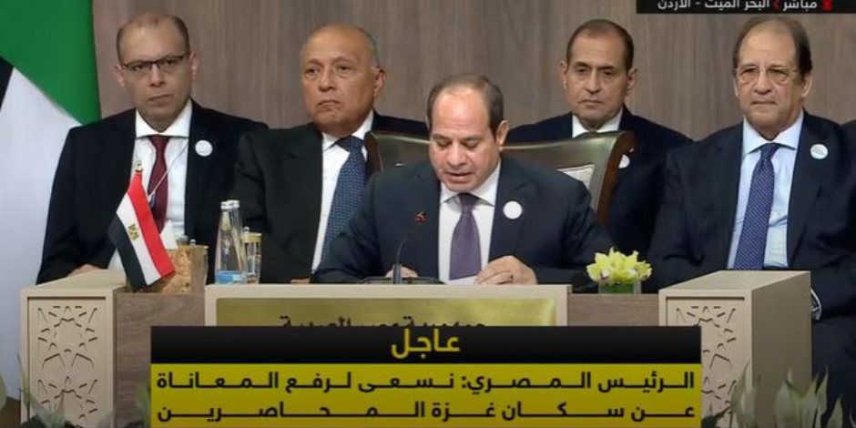 الرئيس السيسي: على إسرائيل وقف استخدام سلاح التجويع ضد الفلسطينيين في غزة