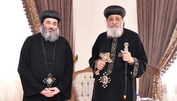 البابا تواضروس يستقبل أسقف أبوقرقاص