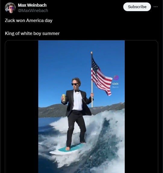 أخبار التقنية.. ببدلة رسمية والعلم الأمريكى.. هكذا احتفل زوكربيرج بعيد الاستقلال