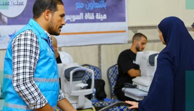 التحالف الوطني ينظم قافلة طبية للكشف على أمراض العيون بالإسماعيلية (صور)