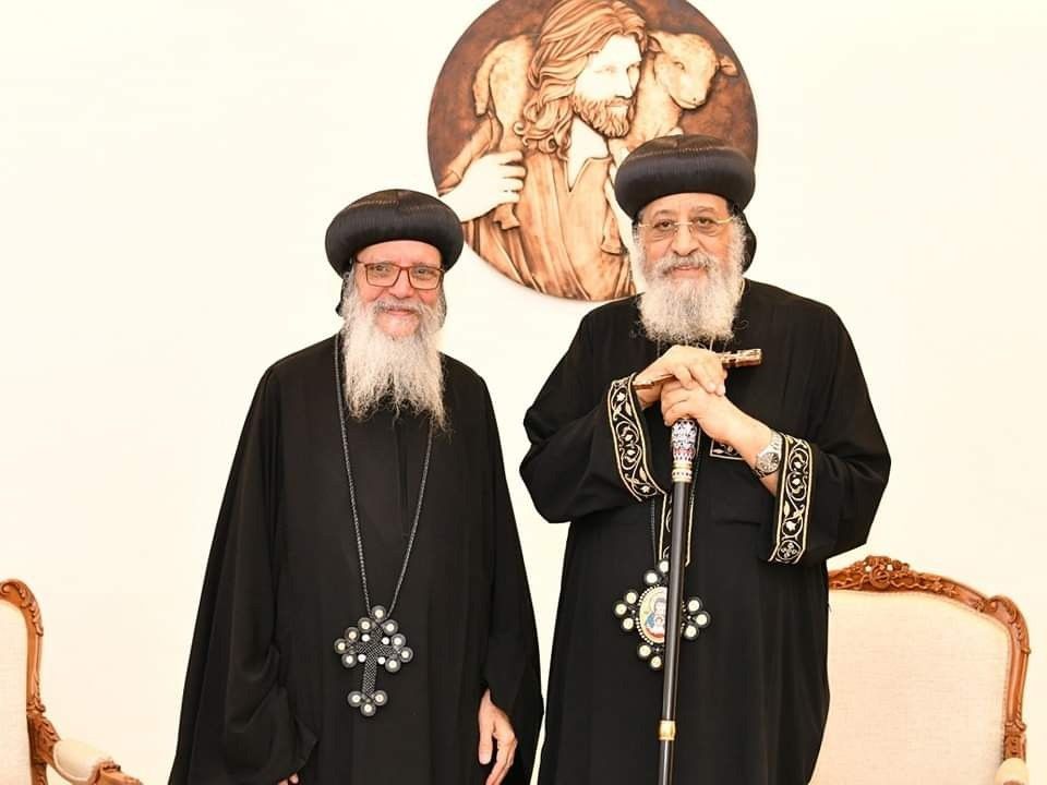 البابا تواضروس يستقبل الأسقف العام بنيوجيرسي وأسقف السودان