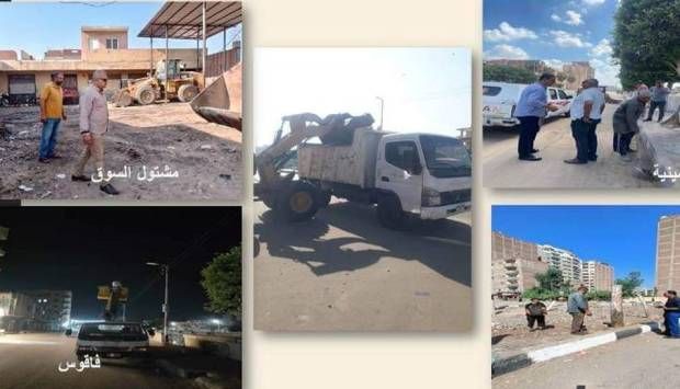 تكثيف أعمال النظافة في الشرقية.. رؤساء المراكز والمدن والأحياء في الشوارع