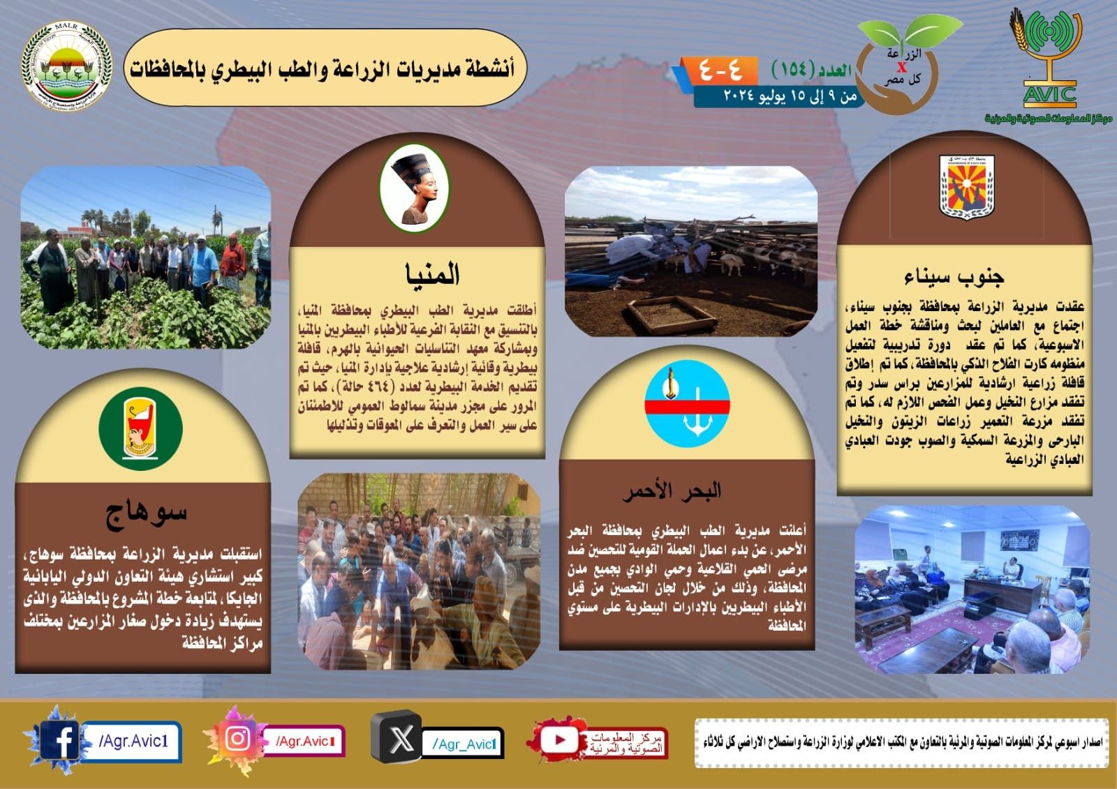 حملات واجتماعات.. حصاد الزراعة والطب البيطري خلال أسبوع (إنفوجراف)